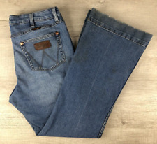 Calça jeans Wrangler retrô bota manchas de pintura alargamento feminina 32X32 (real 33X30) comprar usado  Enviando para Brazil