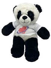 Oso de peluche Panda Teddy Mountain 16" con camiseta negro blanco suave segunda mano  Embacar hacia Argentina