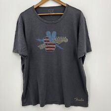 Used, Lucky Brand T-Shirt Men's XL Gray Fender Guitars USA Peace Sign for sale  Shipping to South Africa