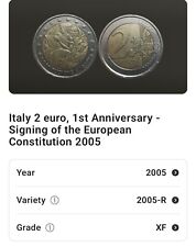 Moneta euro costituzione usato  Como