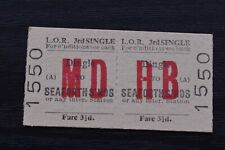 Used, Liverpool Overhead Railway Ticket LOR DINGLE to SEAFORTH SANDS  No 1550 for sale  REDCAR