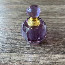 Frasco de perfume vintage corte cristal e latão facetado Dauber lindo!! comprar usado  Enviando para Brazil