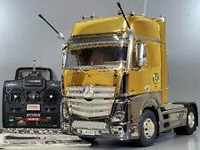 Custom One of a Kind Tamiya R/C 1/14 Mercedes Benz Actros 1851 Gold Silver color for sale  Arcadia
