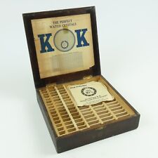 Vintage K.K. Glass Pocket Watch Crystal Wooden Cabinet, used for sale  Shipping to South Africa