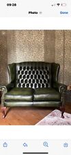 Green leather queen for sale  WOLVERHAMPTON