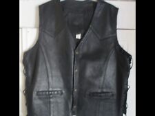 Waistcoat leather mens d'occasion  France