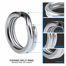 Usado, Chaveiros de anel dividido pesca forte 10 mm aço inoxidável 10,6 mm elos de chaveiro comprar usado  Enviando para Brazil