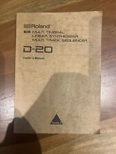 Roland d20 manual for sale  STAFFORD