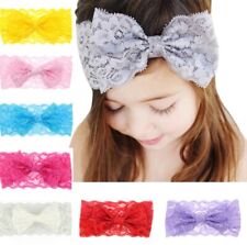8 Pcs Toddler & Baby Girl Headbands -Lace Bow & Flower Hair Band Accessories Set for sale  Shipping to South Africa