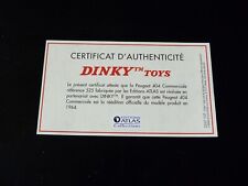 Dinky toys certificat d'occasion  Saint-Mars-la-Jaille