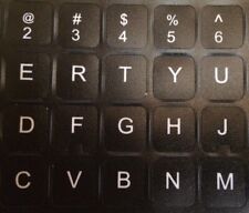 ENGLISH LETTERS KEYBOARD BLACK STICKERS ( WHITE )  AUSSIE STOCK  SYDNEY FASTPOST for sale  Shipping to South Africa