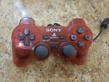 Sony PlayStation 2 PS2 Controller Clear Red transparent Tested & Working Read, used for sale  Shipping to South Africa