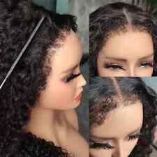 Kinky Curly Lace Frontal Wig with Curly Baby Hair 4x4 Lace Closure Wig Glueless for sale  Shipping to South Africa