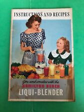 Jz381 Instructions And Recipes Hamilton Beach Liqui-Blender Book d'occasion  Expédié en France