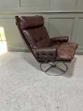 Leather swivel armchair for sale  WINCHESTER