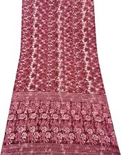 Vestido textil floral saree rosa mezcla georgette sari DIY SI22420 comprar usado  Enviando para Brazil