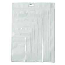 Variety Of Size Self Seal for Zip Hang Hole Lock Plastic Pouch Clear White Bags for sale  Shipping to South Africa