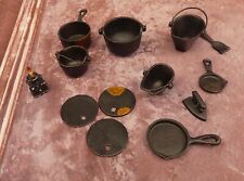 Lote de 13 panelas, moedor de café, baldes de cinzas vintage em miniatura de ferro fundido ++ comprar usado  Enviando para Brazil