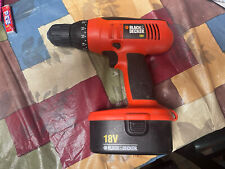 BLACK DECKER CD1800 TYPE 2 CORDLESS DRILL18V Tool And Battery Only. NO CHARGER for sale  Pittston