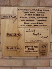 Laser engraved wooden for sale  TILBURY