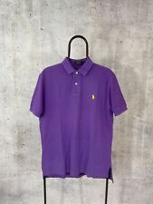 Męska fioletowa koszulka polo Ralph Lauren z krótkim rękawem koszulka polo golf bawełna t-shirt kucyk, używany na sprzedaż  PL