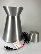 Usado, Lâmpada de lava SOMENTE BASE prata escovada metal - para 27" lâmpada GRANDE (grande) com tampa comprar usado  Enviando para Brazil
