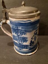 Antique Early German Faience Beer Stein ~Sitting Bull ~ Signed for sale  Shipping to South Africa