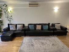 Dfs black leather for sale  ASHFORD