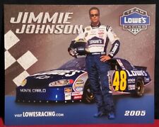 NASCAR 2005 Jimmie Johnson #48 Lowes Racing Team 8x10 Promo Handout Infor Card segunda mano  Embacar hacia Argentina