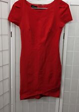 Vestido lápis Bebe laranja/vermelho curvilíneo zíper costas mangas curtas feito nos EUA tamanho XS comprar usado  Enviando para Brazil