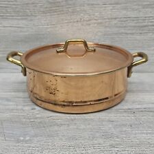 Vintage Benjamin Medwin Copper Brass Small Shallow Stock Pot Brazier Rondeau Lid for sale  Shipping to South Africa