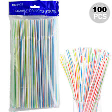 100x straws plastic for sale  UK