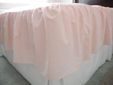 PEACH FRILLED POLYCOTTON BED BASE VALANCE DOUBLE W129xL192cm FRILL DEPTH 39.5cm for sale  Shipping to South Africa