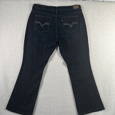 Jeans jeans Levis Strauss 515 feminino azul lavagem escura boot cut com parafuso prisioneiro tamanho 16 P/C comprar usado  Enviando para Brazil