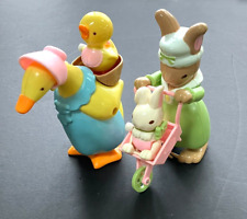 Lot of 4 VINTAGE TOMY Wind Up Toys Mrs. Goose Mrs. Bunny and Babies for sale  Shipping to South Africa