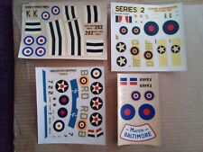 Used, Joblot x 4 RAF / USAF Spitfire, Firefly, Buffalo, Baltimore  ,1/72 Scale decal for sale  LOSSIEMOUTH
