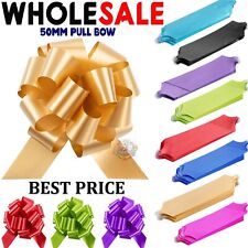 Large 50mm Pull Bow Quality Gift Present Wrap Ribbon Wedding Car Birthday Party for sale  Shipping to South Africa