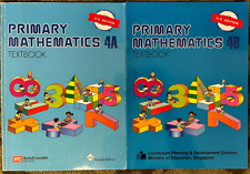 Libros de texto de matemáticas primarias 4A y 4B de EE. UU. Edición de matemáticas de Singapur segunda mano  Embacar hacia Argentina