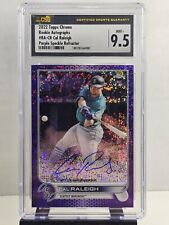 2022 Topps Chrome Cal Raleigh RC Purple Speckle Auto /299 CSG 9.5 Auto 10!!!, used for sale  Shipping to South Africa