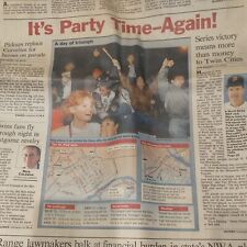 Original 1991 Minnesota Twins World Series Championship Pioneer Press Newspaper, used for sale  Shipping to South Africa