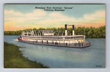 Postal de recuerdo antigua y vintage Vicksburg MS- Mississippi, River Showboat, antigua segunda mano  Embacar hacia Mexico