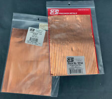 O Scale K&S Precision Metals Copper Corrugated Sheets 16144 & 16142 LZ O1713, used for sale  Shipping to South Africa