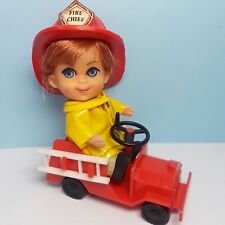 Vintage Mattel Liddle Kiddle BUNSON BURNIE w/Outfit Shoes Hat Fire Truck Ladders for sale  South Lyon