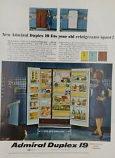 Usado, 1965 Admiral Duplex Geladeira Freezer Alimentos Cozinha Eletrodoméstico Impressão Anúncio Vintage comprar usado  Enviando para Brazil