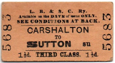 Railway ticket carshalton for sale  MAIDSTONE