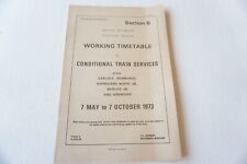 railway working timetables for sale  WATFORD