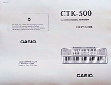 Usado, Casio CTK-500 Teclado Eletrônico Manual do Usuário Folheto do Proprietário, Reprodução. comprar usado  Enviando para Brazil