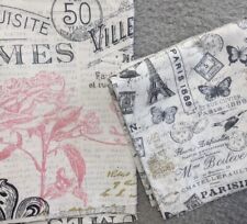 Lote de 2 peças de lona e tecido de algodão Buttercream Love Paris Travel Versaille comprar usado  Enviando para Brazil