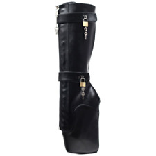 Knee-High 18CM High Heel Ballet Boot Lockable Zipper Strange Wedge Heelless Boot for sale  Shipping to South Africa