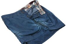 Khujo Crinum Women's Ruched Style Button Fly Chambray Denim Skirt Size S Blue for sale  Shipping to South Africa